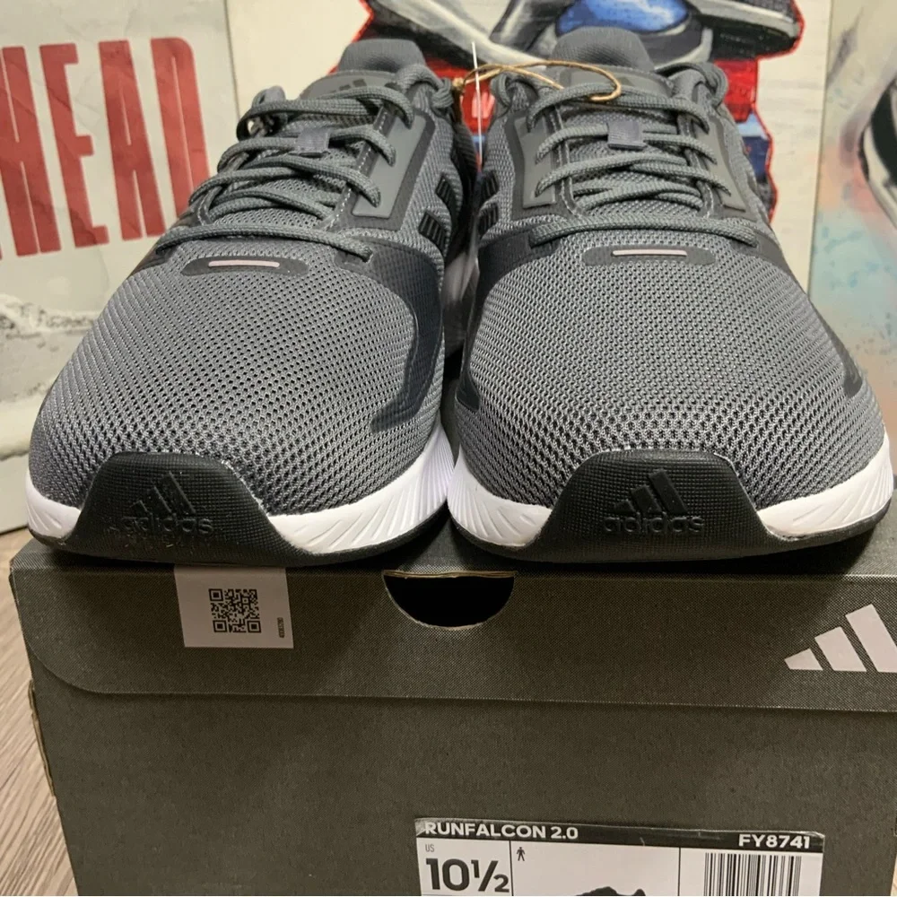 Adidas Men Run Falcon 2.0 FY8741 Gray Running Shoes Sneakers Men's Sizes 12,12.5